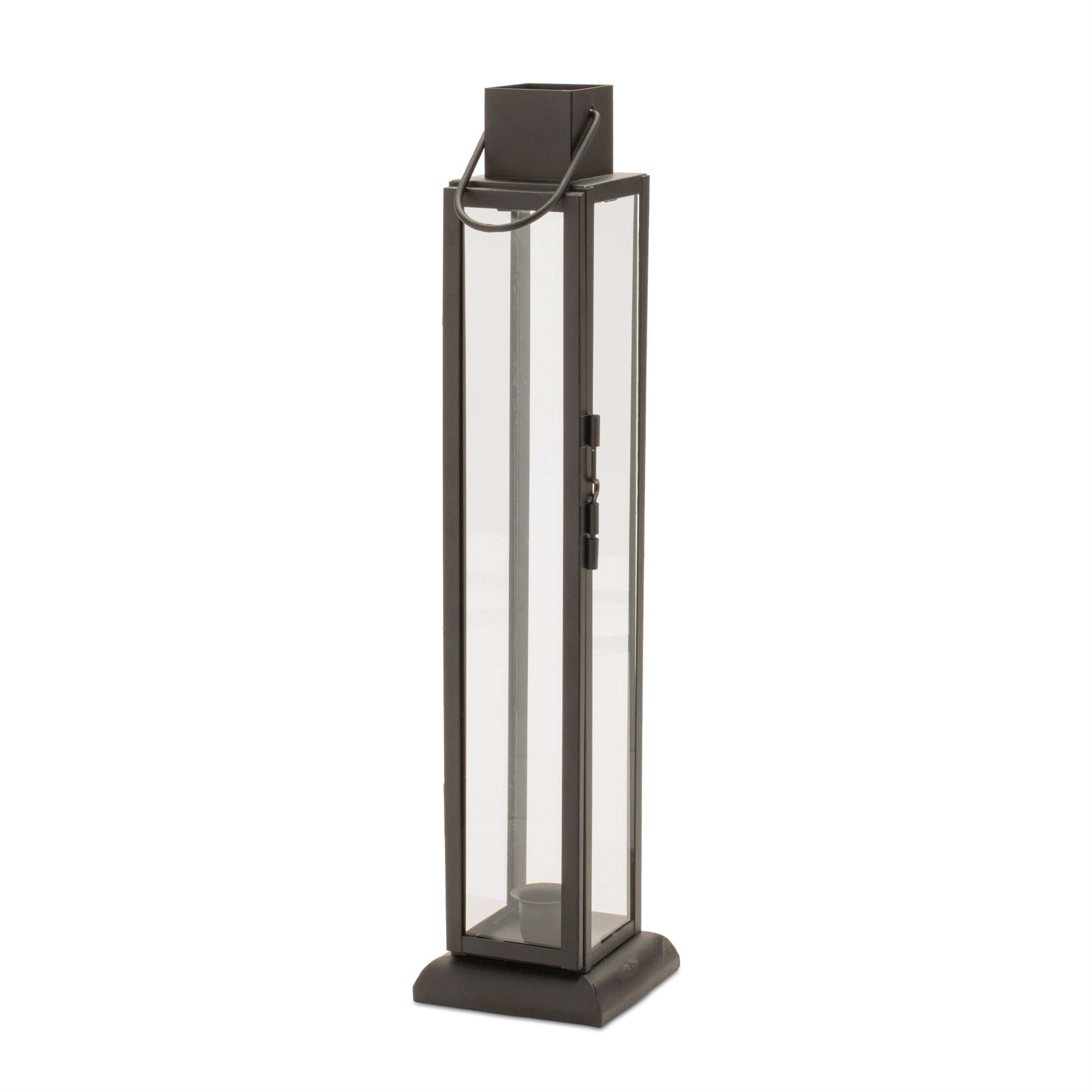 Lantern 15.75”H Iron/Glass