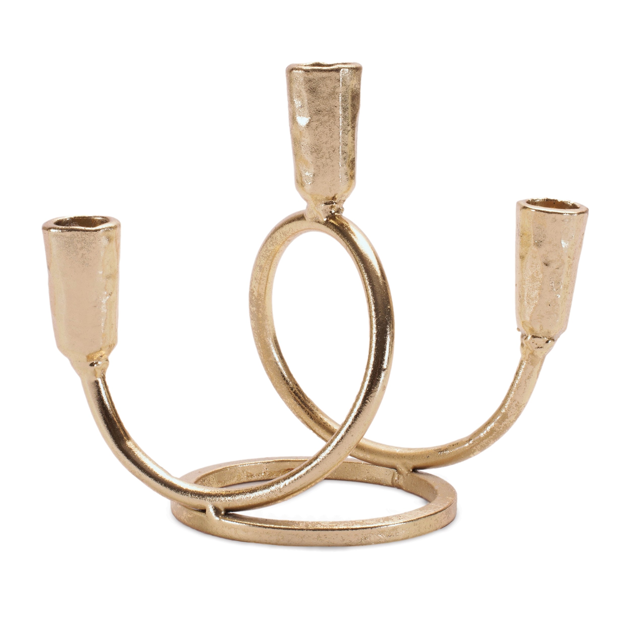 Triple Taper Candle Holder 7”H Metal