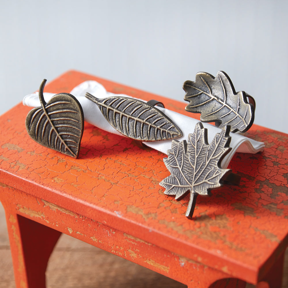 Leaf Napkin Rings (S/4)
