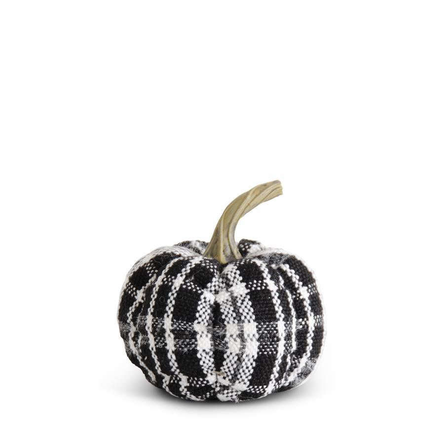 Black & White Plaid Pumpkin (S)