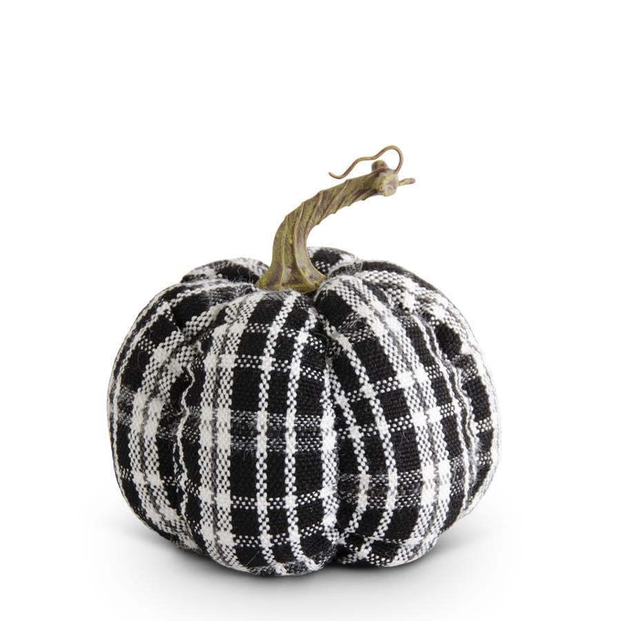 Black & White Plaid Pumpkin (L)
