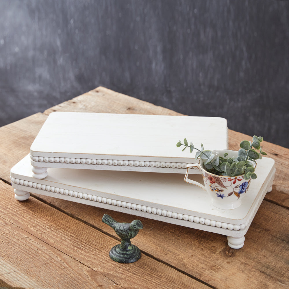 Beaded Edge Risers (S/2)