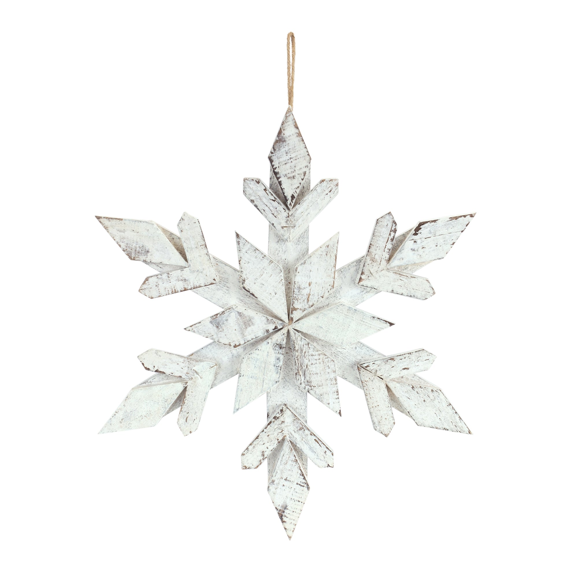 Snowflake Ornament 14”H Wood