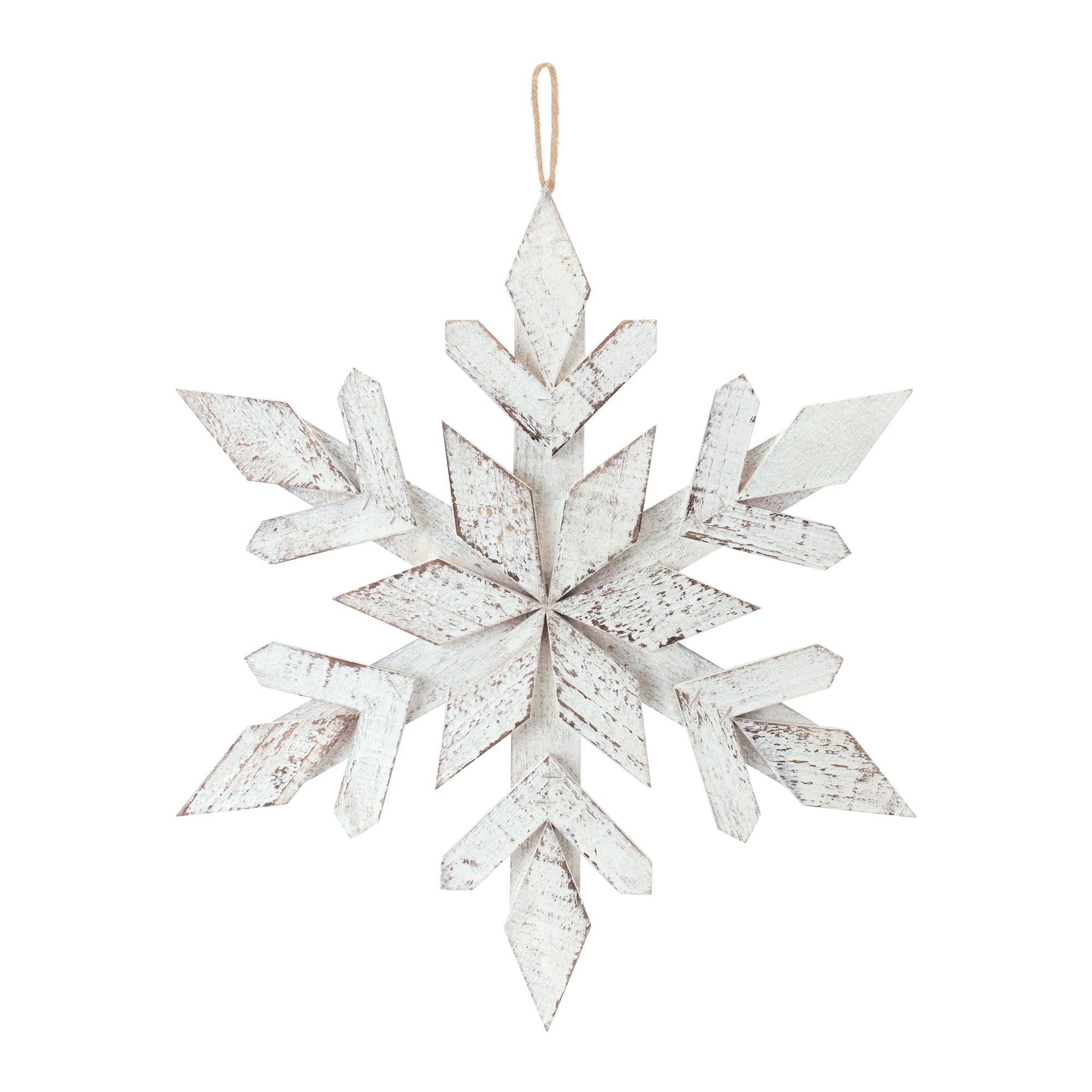 Snowflake Ornament 17.5”H Wood