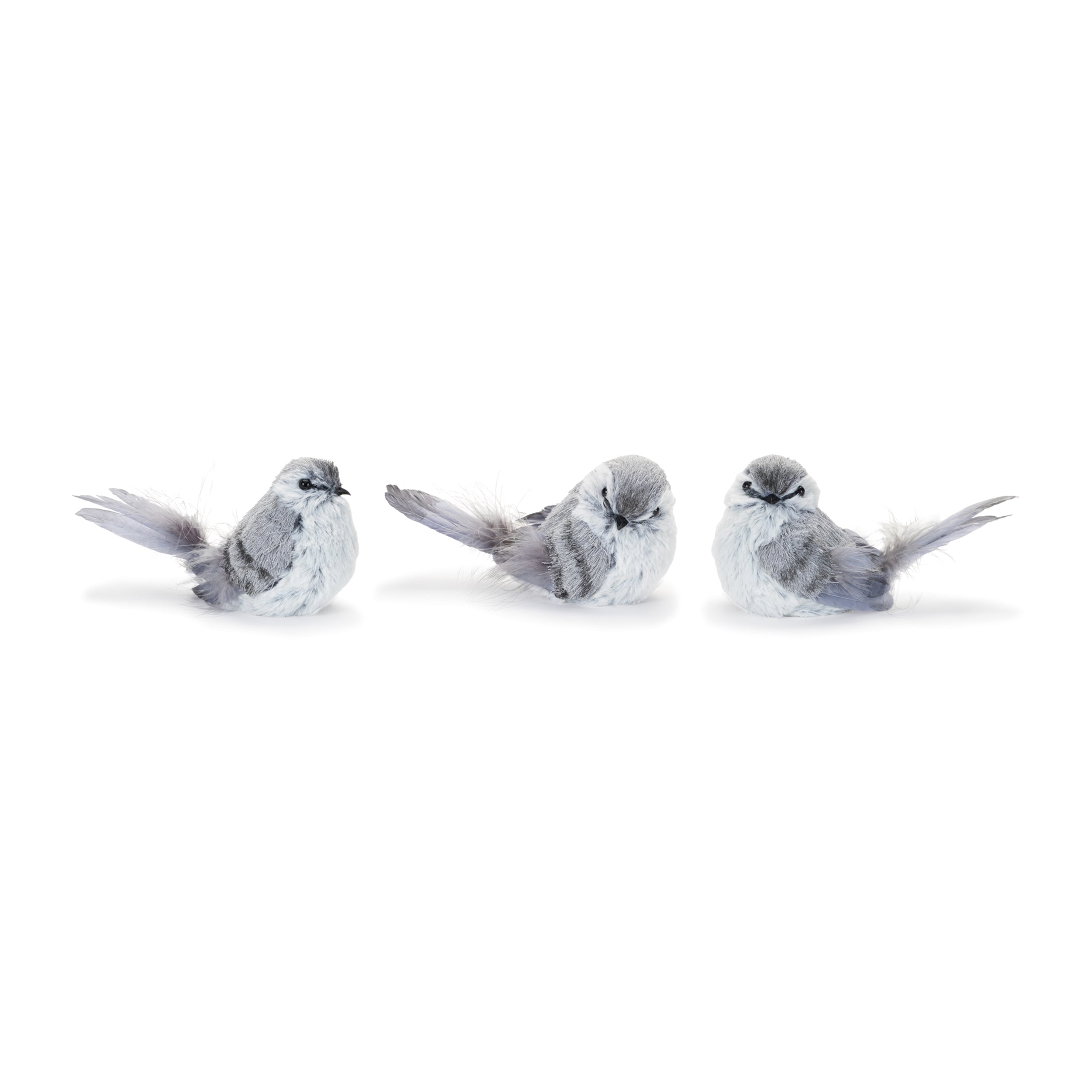 Bird (3 Asst) 3.5”H Foam/Polyester/Feather