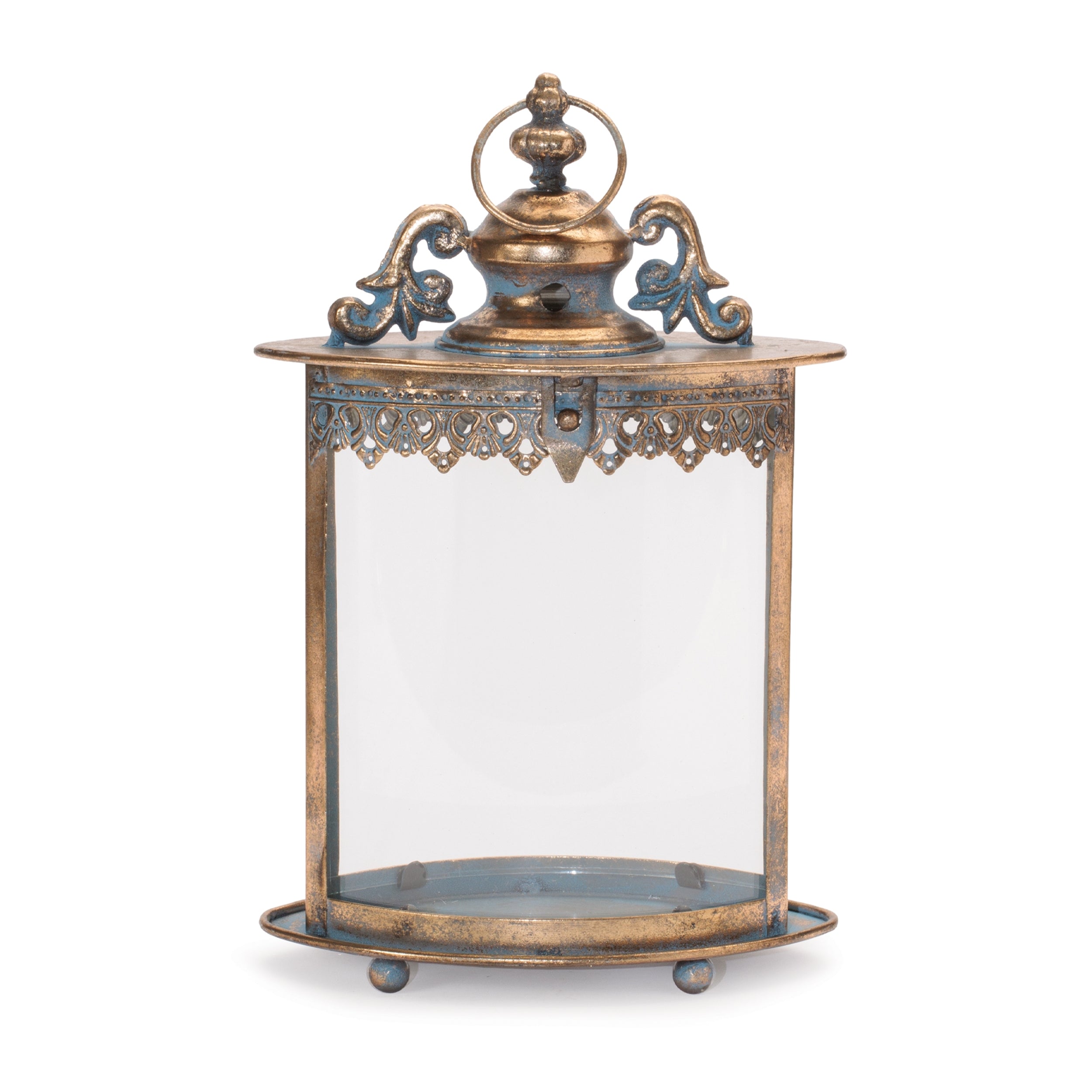 Lantern 8.5"L x 13"H Metal/Glass