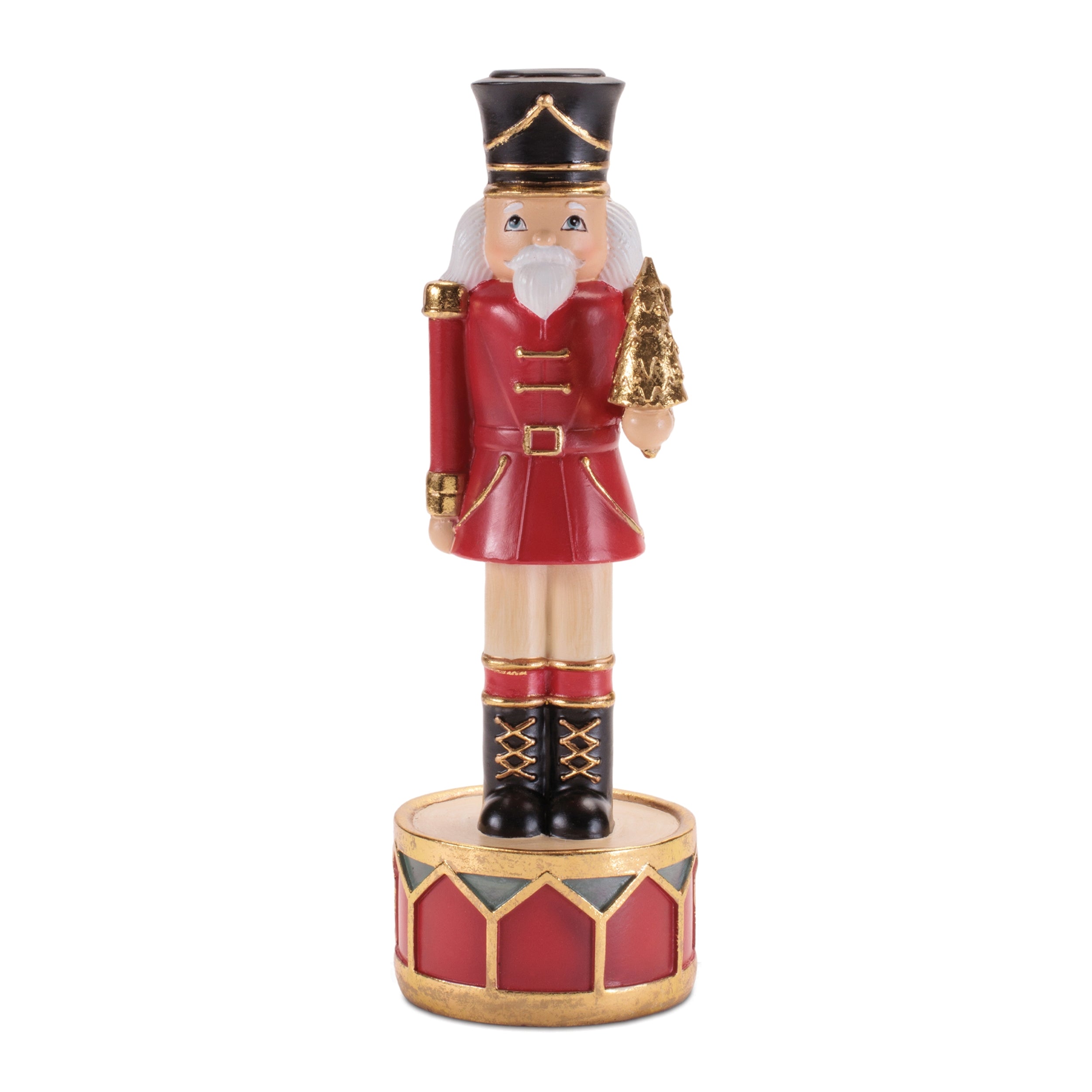 Nutcracker Candle Holder 9.25”H Resin