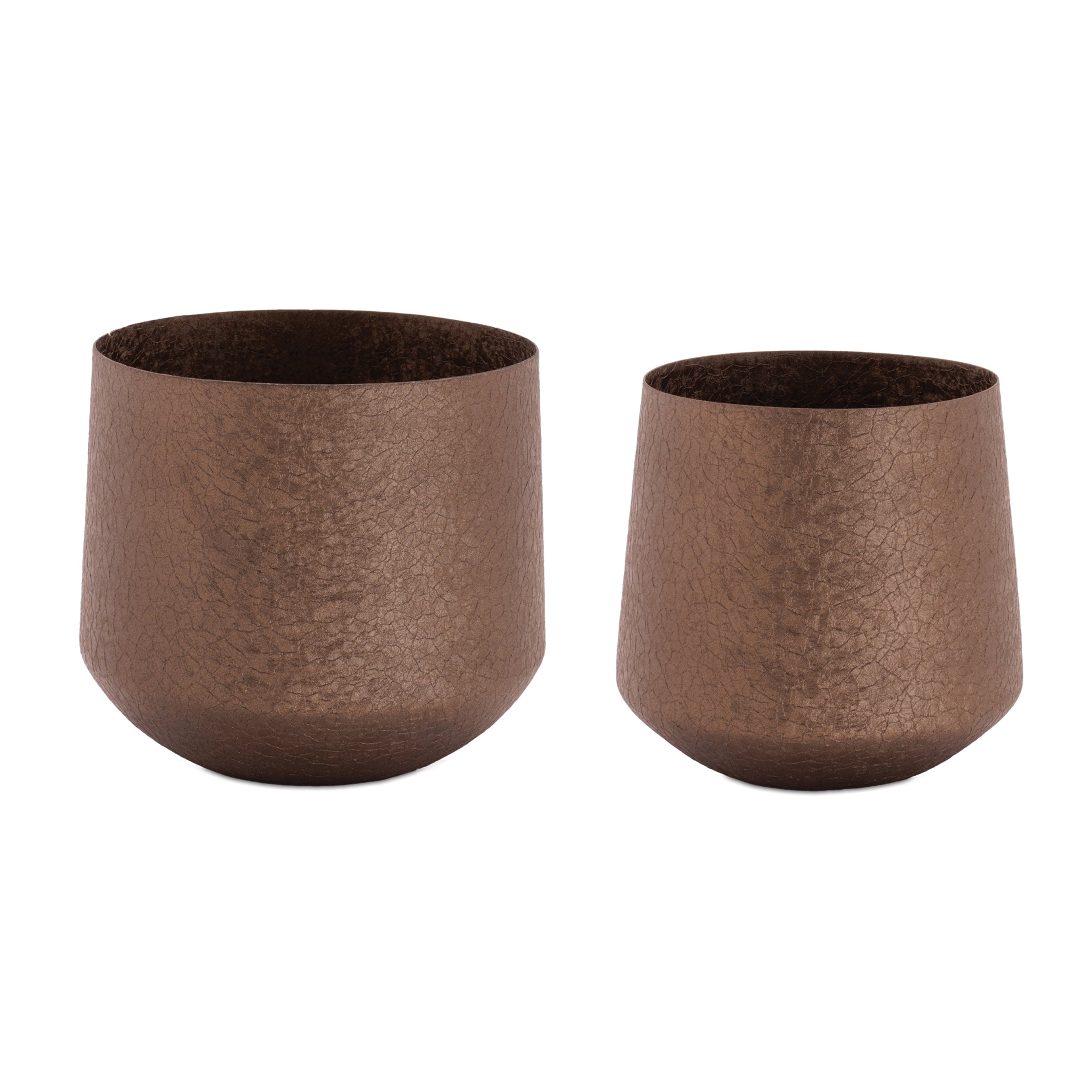 Container (Set of 2) 5"D x 5"H, 6"D x 5.5"H Iron