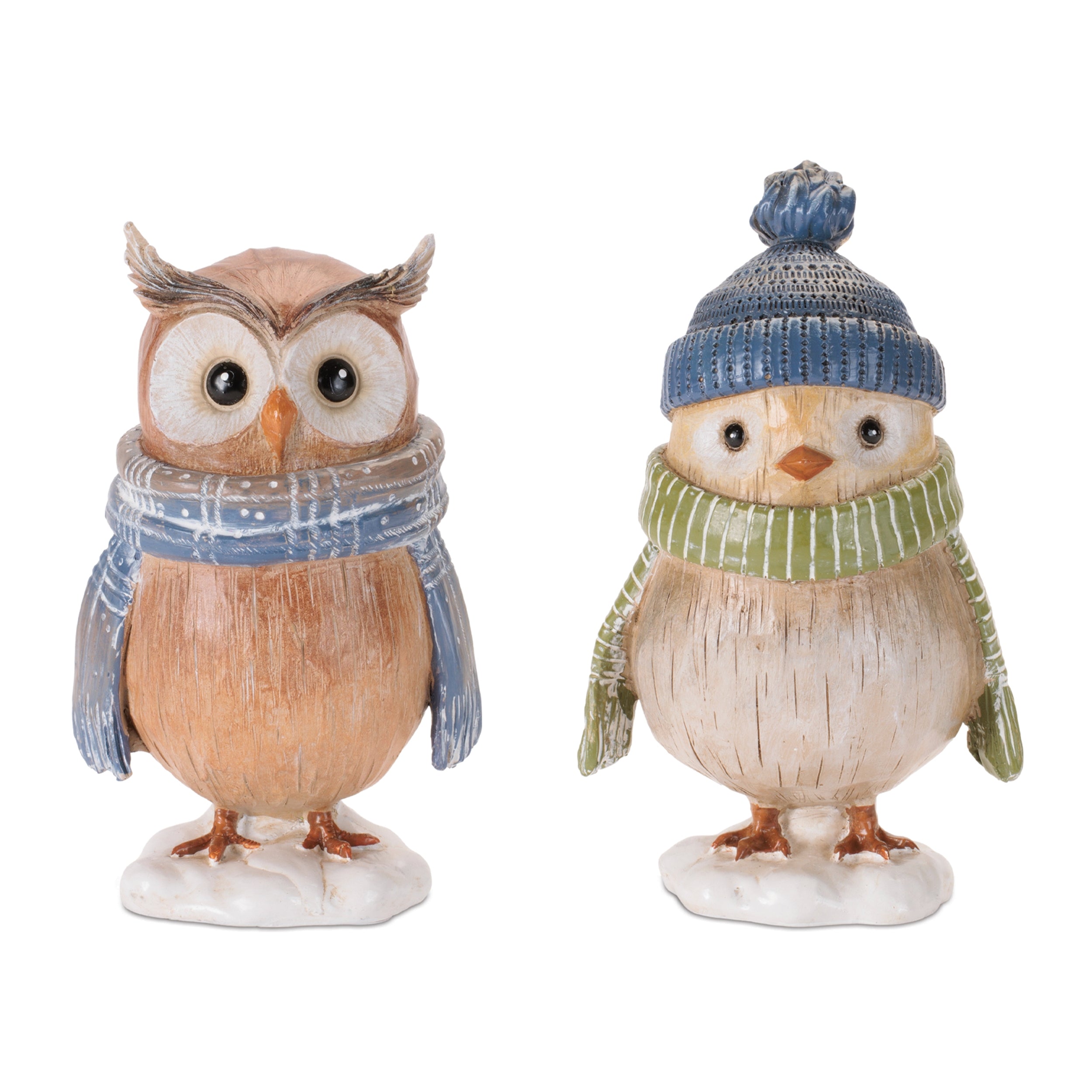 Winter Owl and Bird (S/2)