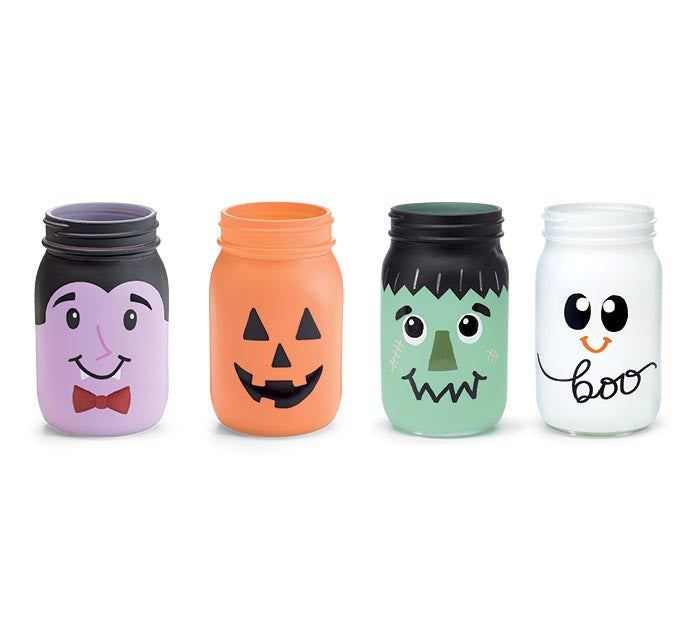 Scary Sweet Friends Mason Pint Jar Vases