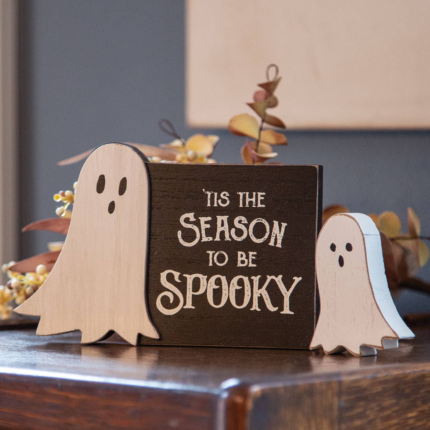 It's Spooky Season Block w/Ghost Sitter (S/2)