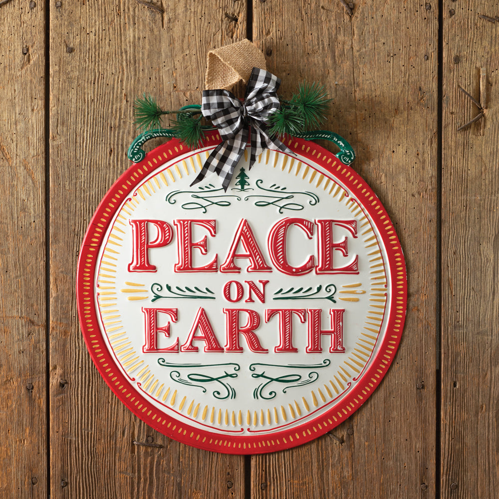 Peace on Earth Metal Wall Art