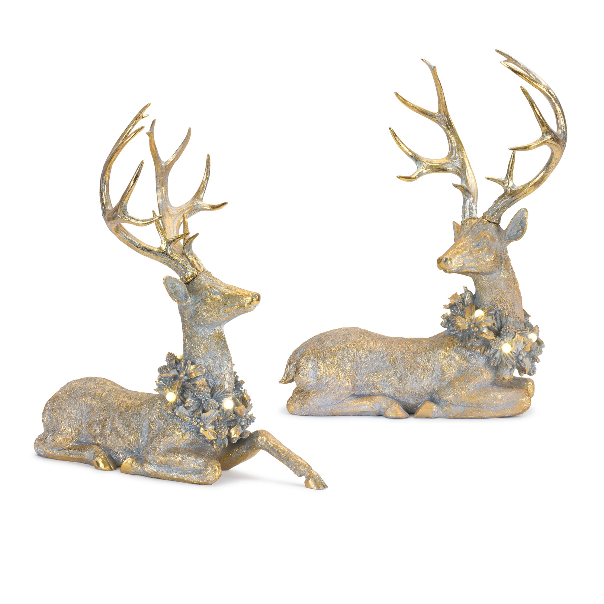 Overzized Elegant Deer w/ LED Lights (S/2)