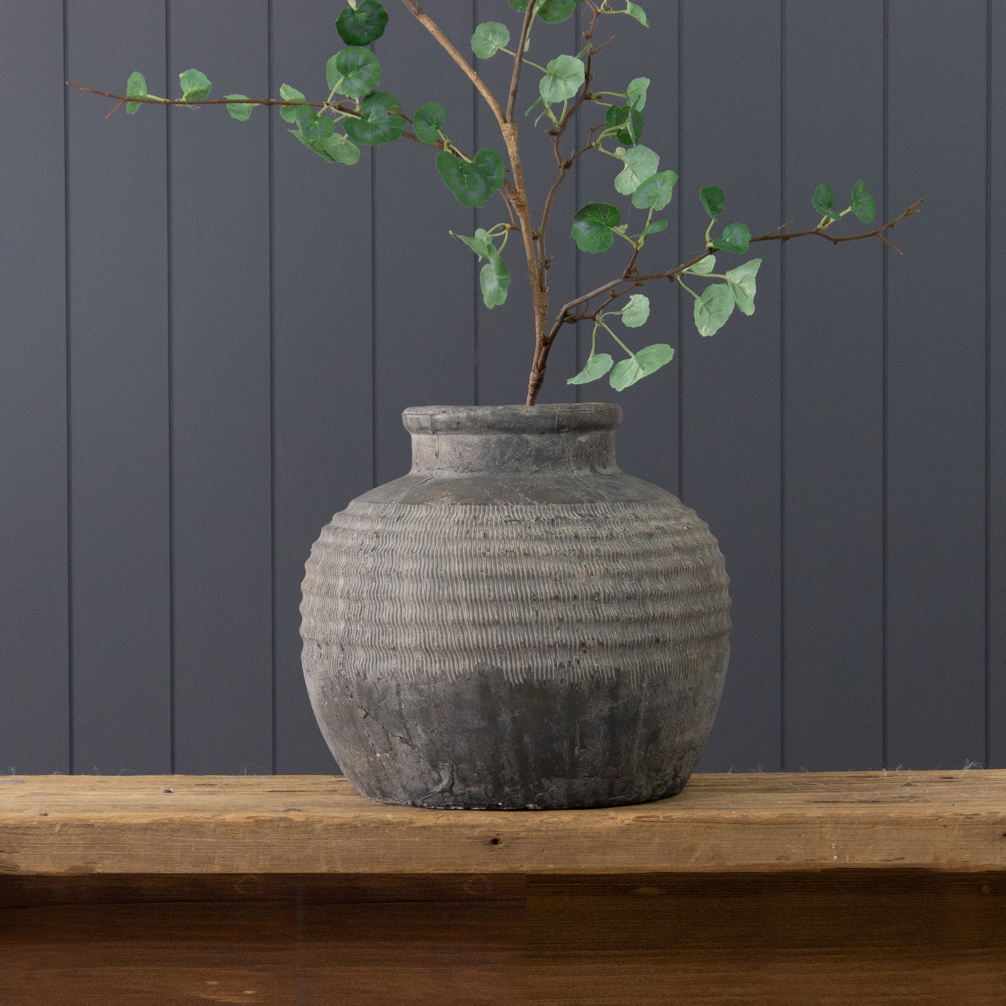 Round Terracotta Vase